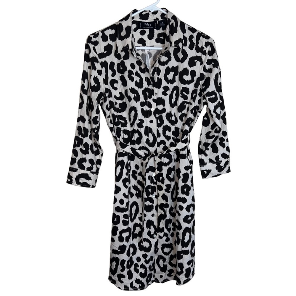Women's Black and White Midi Dress